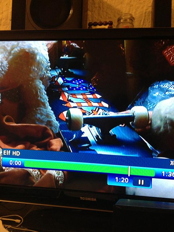 Skate4Homies's tweet photo. @Jon_Favreau - watched #Elf &amp; noticed  great setup on #skateboard Santa gave M, but 1 of the trucks is backward! http://t.co/WCqISf1U
