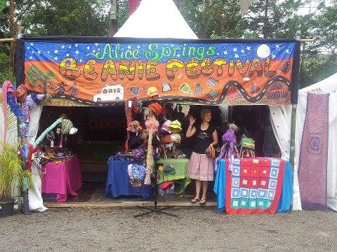 BeanieFest's tweet image. Beanie Fest Stall up and running. Come in, make a beanie &amp;amp; get your festival head on!! @WoodfordFF @the_daily
