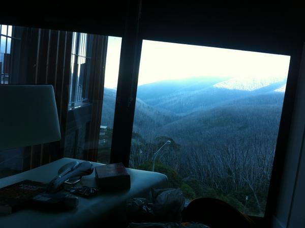 The view from my bed at Falls Creek. #7peaks
