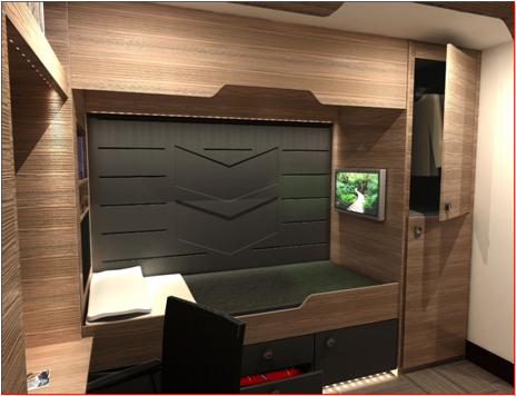Chevron's tweet photo. Ans: crew bed in new accommodations on Captain #FSPO vessel in the North Sea: http://t.co/WfmHZGMc http://t.co/psdBQZWS