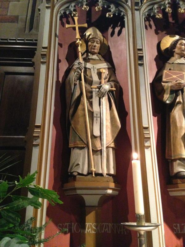 StBarnabasTW's tweet photo. Today we celebrate the feast of S. Thomas of Canterbury http://t.co/aKp9FURL