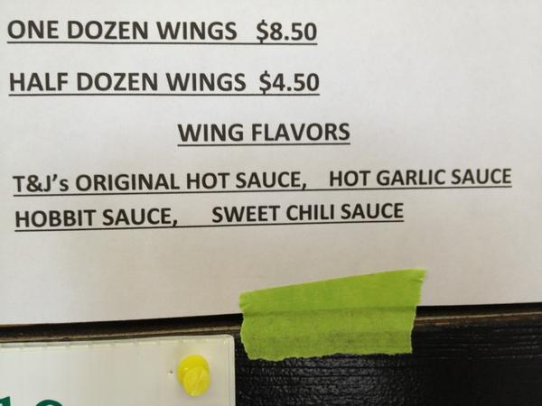 TheBloggess's tweet photo. Me to waiter: exactly how much Hobbit is in this sauce?  I mean, are there chunks of real hobbit, or is it imitation? http://t.co/lZImKhL1