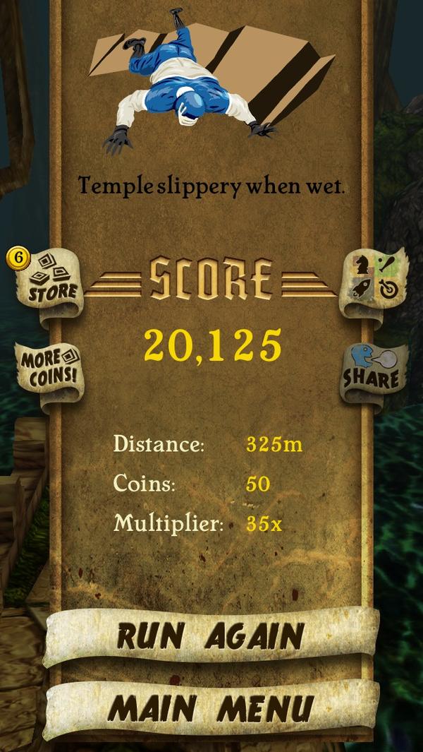 I got 20,125 points while escaping from demon monkeys. Beat that! bit.ly/TempleRunGame #TempleRungfbb