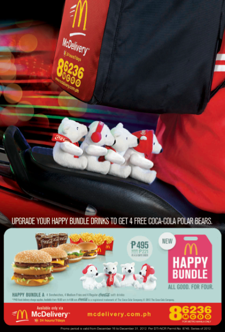 McDo_PH's tweet photo. 2/2 Get a set of four when you order your #HappyBundle and upgrade the drinks to large size or Coke Float! http://t.co/MEFr0mqS