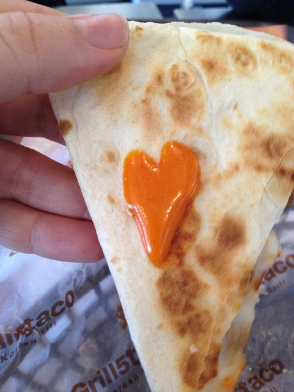 whitejinho's tweet photo. @whitejinho: Heart that we found today. Thank you. @grill5taco http://t.co/7nHIlmRC