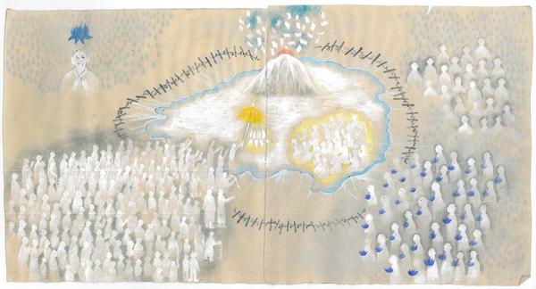 ট ইট র འ ད ཟ ར 唯色woeser 日本画家tomoyo Ihaya的新画 六百万人的团聚 她还写到 上师会回来的 回来的 经过这么多年的挣扎和苦痛 你可以回家了 与亲人团聚 看哪 莲花的尊者 蓝花的我们 奉献的隆达 圆满的多卫康 Http T Co Iz9vux1o