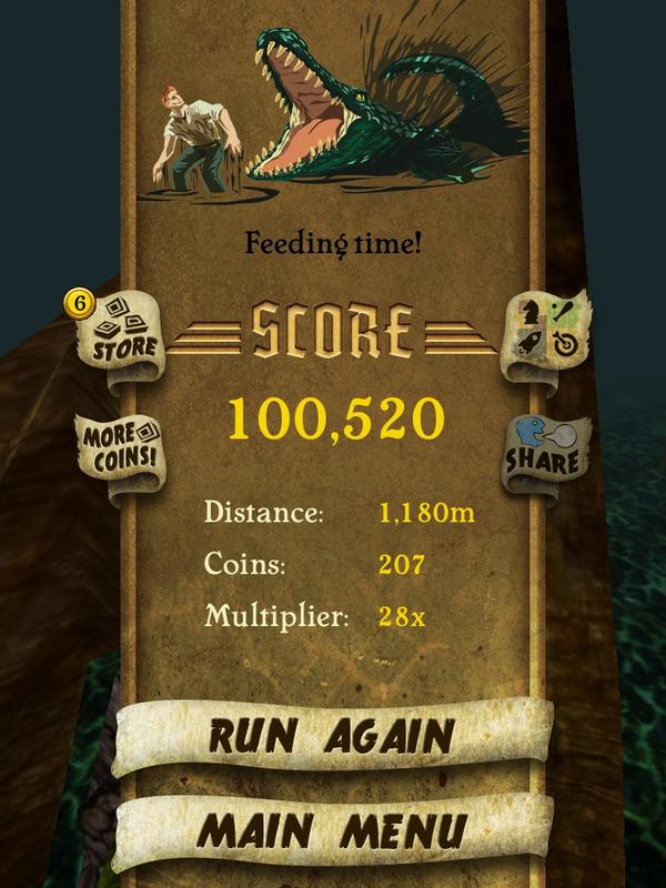 hellscandy's tweet image. I got 100,520 points while escaping from demon monkeys. Beat that! bit.ly/TempleRunGame #TempleRun