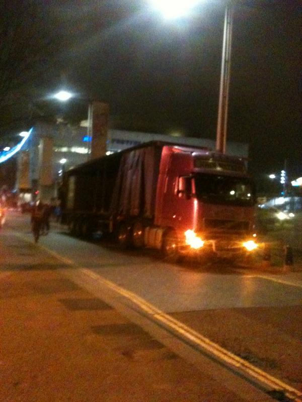 Just delivered a lorry load of barriers for the new year celebrations tomorrow in Mid Kent Freight truck. Love London