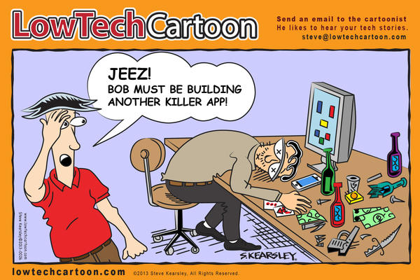 LowTechCartoon's tweet image. When technologies and products converge in radical, creative new ways, a killer app can emerge: lowtechcartoon.com
