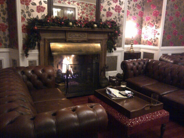 Back on Isle of Skye after our Outer Hebridean adventure, warming up next to the fire at the gorgeous <a href="/CuillinHillsHot/">Cuillin Hills Hotel</a>