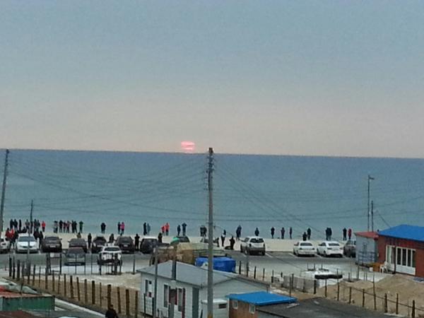 새해 아침 동해 거진항 일출! 새해 복많이 받으세요^^