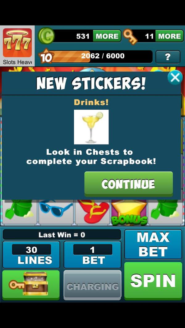 SlotsHeaven's tweet photo. It's almost the New Year! Check out our latest Sticker Collection - Drinks! Cheers :) http://t.co/I3v5XsPo