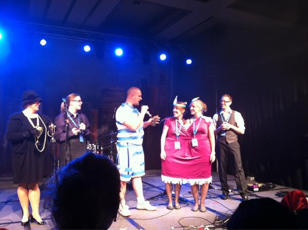 petitdenomme's tweet image. Winners of the costume party at #p2cplusTO