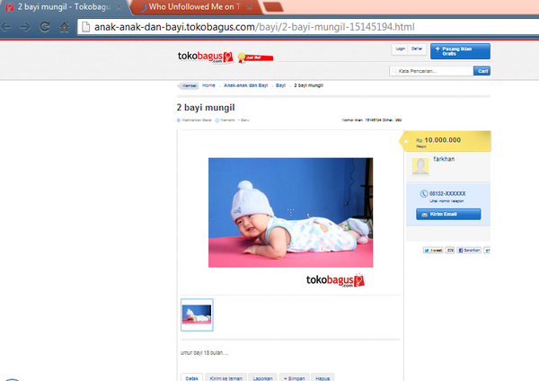 #BREAKINGNEWS - Amat disayangkan, sekelas <a href="/tokobagus/">OLX Indonesia</a> bisa meloloskan penjualan bayi.