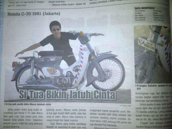 RT <a href="/234ScJakbar/">234 SC Jakarta Barat</a>: Brother <a href="/MarcoBainz/">Marco</a> Wak.SekJend " Si Tua Bikin Jatuh Cinta" di Tabloid Motor Plus edisi 723