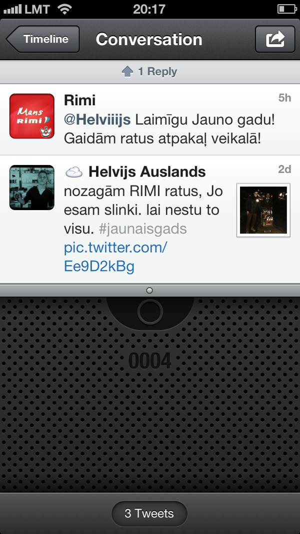 Par vakara «hītu» šoreiz ir parūpējies <a href="/MansRimi/">Mansrimi</a> :))