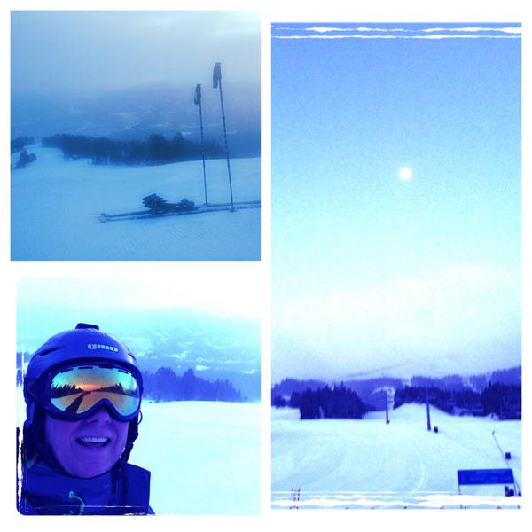SlopeSource's tweet image. Early morning skin up the hill. Lovin' #breck!