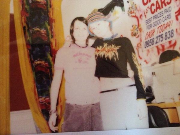 florencemachine's tweet photo. @isamachine don't be sad!! Here's little emo Flo to cheer you up. The rock chick on the left is me age12..#hardcore. X http://t.co/Ip6VAyAN