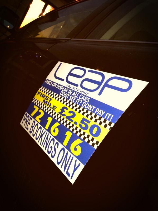 Leaptaxis's tweet image. 2013 leap taxis new signage