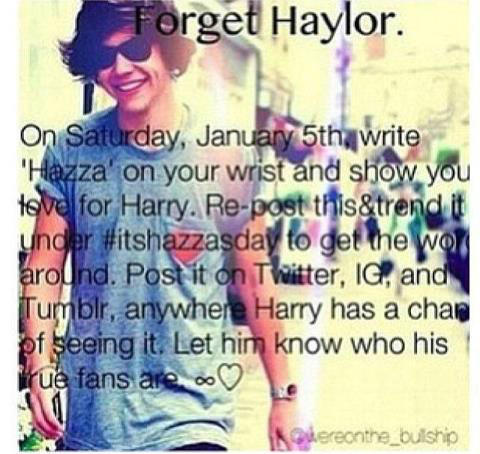 jasminebarlow4's tweet photo. @Harry_Styles Forget Haylor Let's Show Our Love For Harry FOREVER AND ALWAYS http://t.co/bf3ResRl