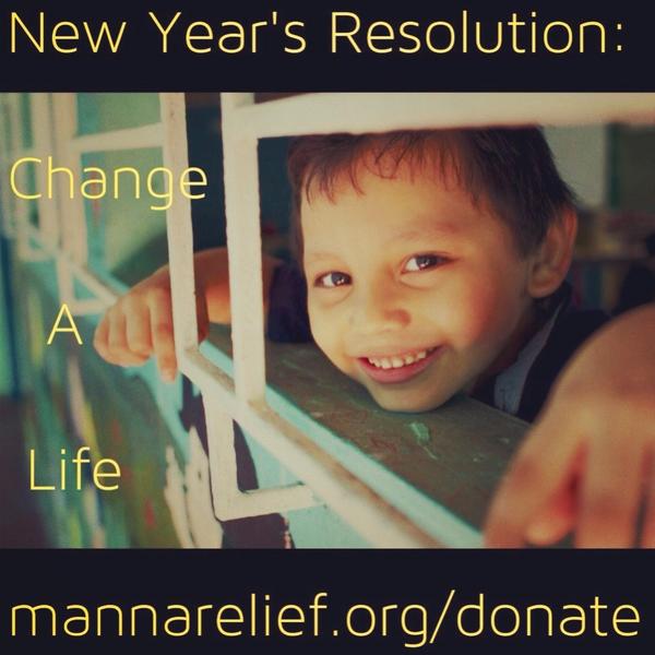 Improve the life of a malnourished child in 2013! #NewYearsResolution #mannarelief
