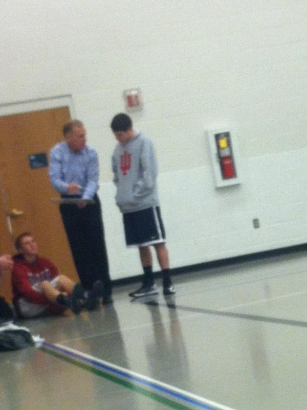 Holy Spirit at Try Hard going over plays before the game