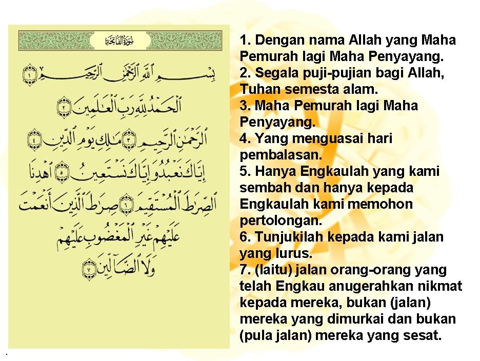 Surah Al Fatihah Jawi Dan Rumi Maksud Makna Bacaan Dalam Rukun Solat Cloobx Hot Girl