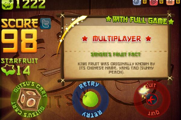 I sliced 98 fruit in Fruit Ninja's Classic Mode, including 7 plums bit.ly/NVOMI2