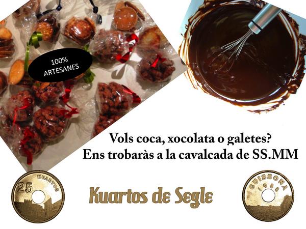 KuartosdeSegle's tweet photo. A la cavalcada els Kuartos vendrem coca, galetes i xocolata desfeta! 18.30h a la plaça del triangle i tb a l'Ajuntament http://t.co/UIz7Wl14