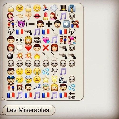 Les Miserables, In Emoticons - tee hee chzb.gr/ZcXAj1