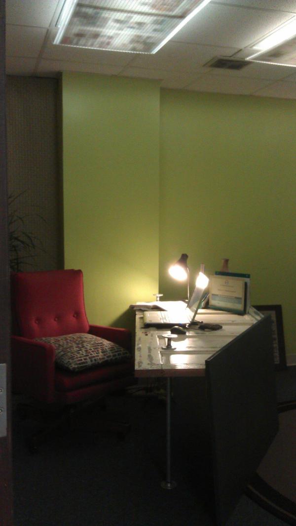 BetterBldgWorks's tweet photo. Take a peek inside our new office at 210 S. Jefferson St, in the Mezzanine http://t.co/Mu8hUXv0