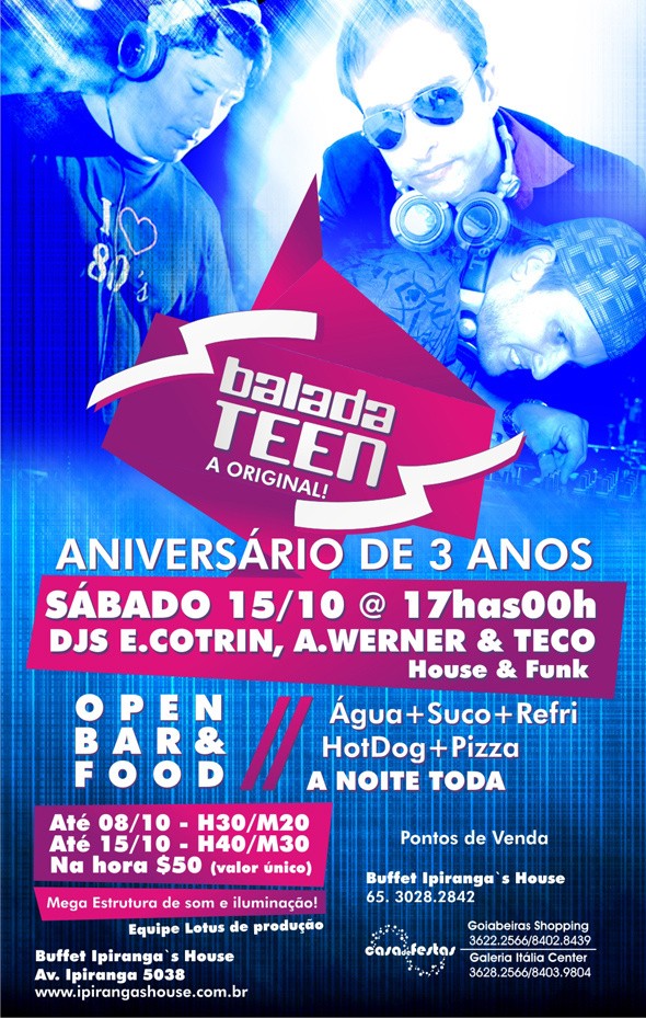 lotuscuiaba's tweet photo. BaladaTeen3anos festa ORIGINAL 15/10 !!! marquem na agenda... http://t.co/TToSshoi