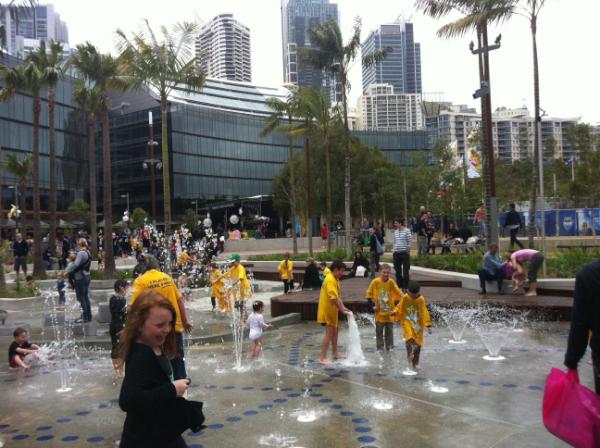 DarlingQuarter's tweet image. Take a look at the kids trying out the #darlingquarter Playground for the first time