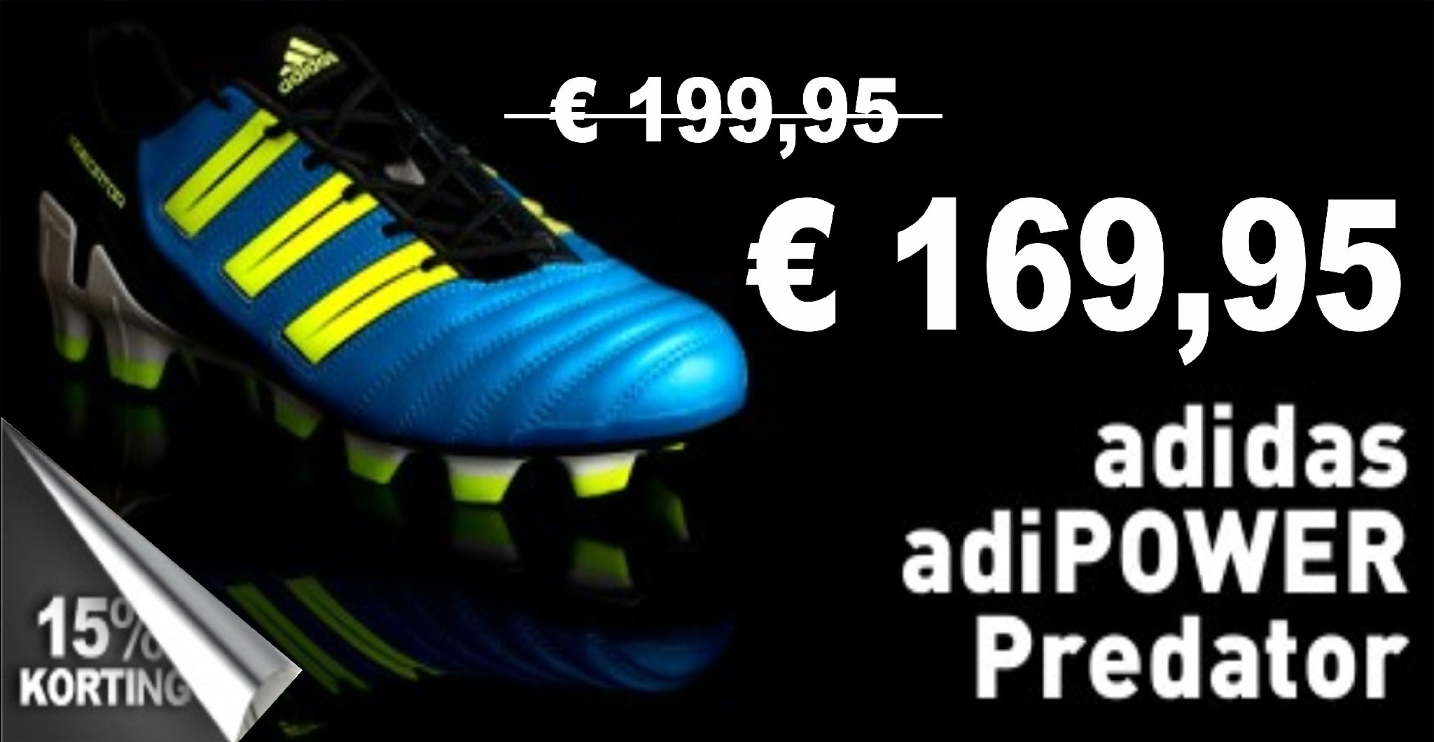 Voetbalshop Groningen (Sportmaat) on Twitter: "Adidas Predator Adipower  blauw geel van € 199,95 Voor € 169,95 kijk voor de hele Adidas collectie op  www.sportmaat.nl http://t.co/7qGwpehU" / Twitter