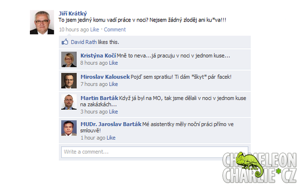 ChameleonCh's tweet photo. Z vládního facebook: Komu vadí pracovat v noci? http://t.co/F5jthrjM