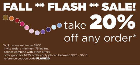 marsupialpapers's tweet image. Don't forget our Fall Flash Sale! Place your orders here: bit.ly/pK4H7s #papersale #paper #invites #wedding