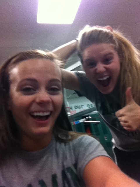 madelinelogan10's tweet image. today will forever be remembered as the day when our coach gave up on us &amp; we got in on time from practice. #vbprobs