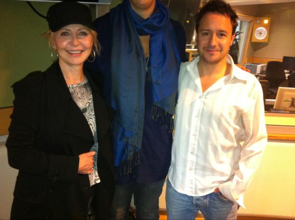 mermhart's tweet image. Me, Jon Holmes and Lulu at Radio 2 earlier.  Apparently there's a height difference.