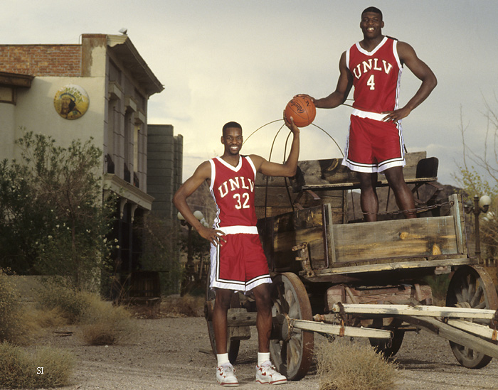 SI Photo Blog — Larry Johnson and Stacey Augmon pose with UNLV's