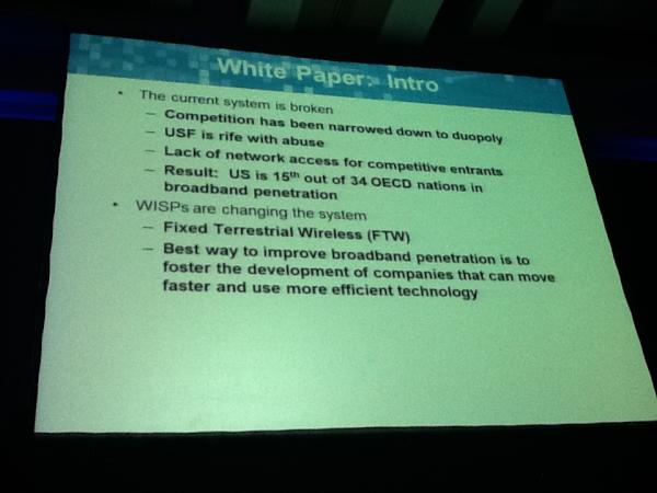 WISPAPALOOZA's tweet photo. @mattlarsen introducing his new white paper #WISPAPALOOZA http://t.co/YCXiL38P