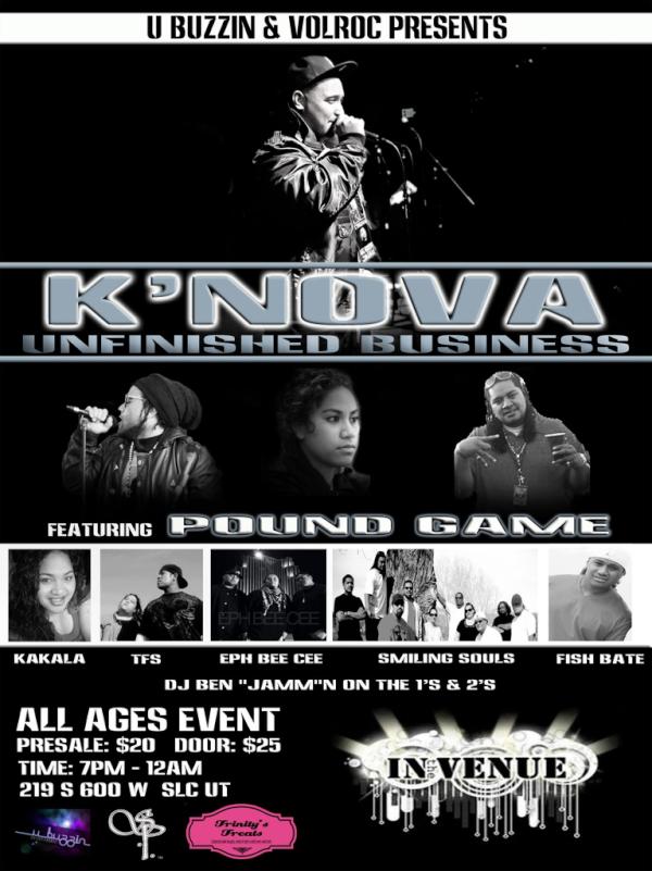 notes801's tweet photo. #UTAH RT: K'Nova this Saturday - get @UBuzzinEntGroup  for tixs -> who better to get our folks out <- YOU & I #teampoly http://t.co/3UoQWG7e