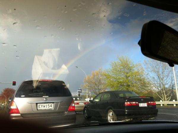 YorkshireRapper's tweet image. Rainbow over the Tron #hamiltron