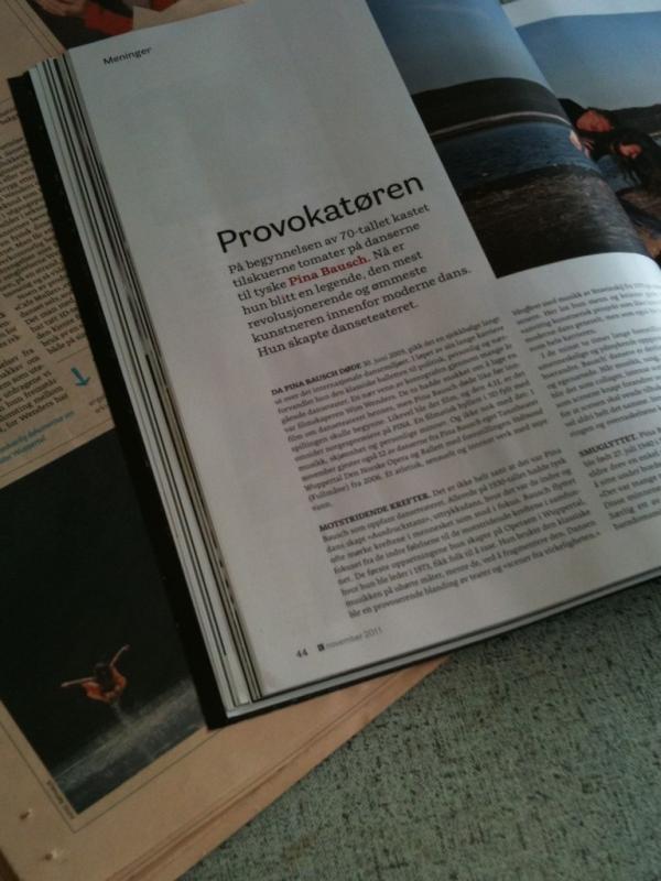 arthausfilm's tweet photo. Lesetips på papir: Aftenposten K om Pina Bausch og hennes danseteater + DNs anmeldelse av PINA. God helg! http://t.co/PXp8ahuc