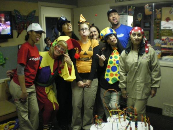 Our tendersmiles Halloween team making funny faces!