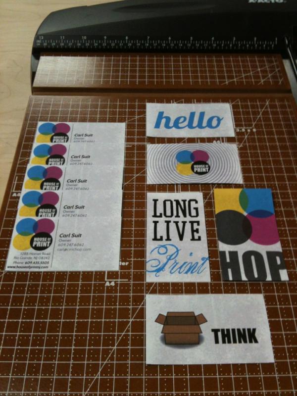 houseofprintnj's tweet image. Prototyping some business cards. #funwithpaper
