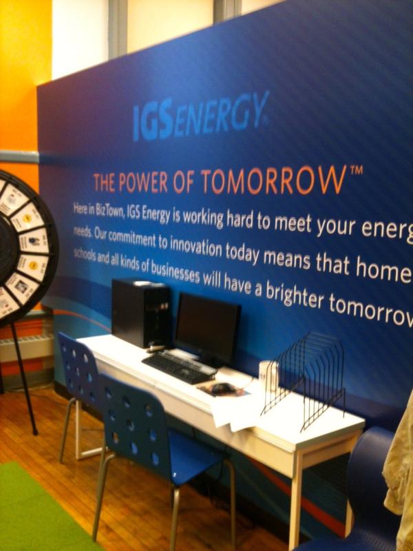 cbusja's tweet photo. @IGSEnergyExpert interior store wall at JA BizTown. #powerful http://t.co/RP0iQLF6