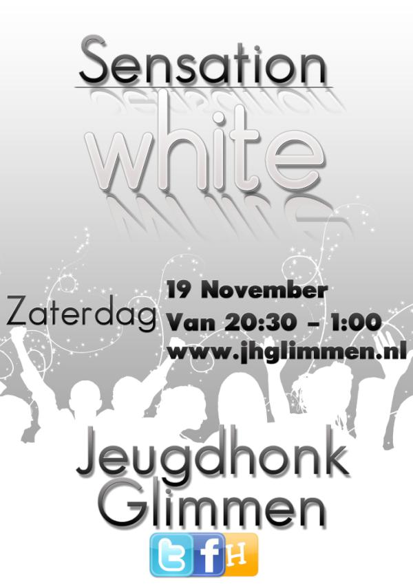 jhglimmen's tweet photo. Sensation White komt naar Glimmen! 19 november zijn alle wit geklede feestgangers welkom vanaf half negen! http://t.co/LjFxxpm8