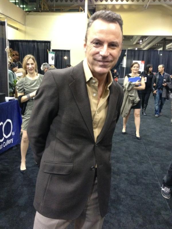 StyleAtHome's tweet photo. Event planner extraordinaire @colincowie at the food network delicious stage #DFS11 http://t.co/3ODPn1iu
