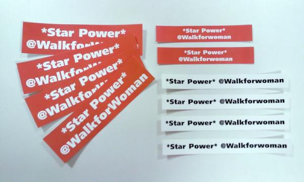 Fietsstickers's tweet photo. Daar gaat weer een setje stickers nu voor *Start Power* @walkforwoman http://t.co/l1Be0yBl