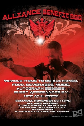 Come out Sat. Nov 5th and support a great cause. See you at noon for auctions, BBQ, UFC/Fighter signings, etc.